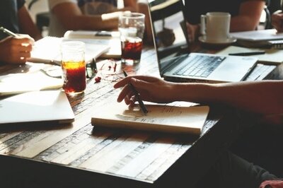 HR software selection team having a meeting