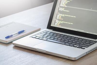 HRMS testing - laptop with code