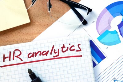 HRMS analytics - phone with graphs