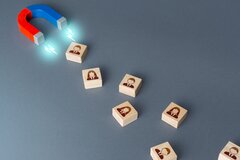 HRMS and ERP - computer with set square