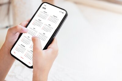 mobile HRMS app - person holding phone